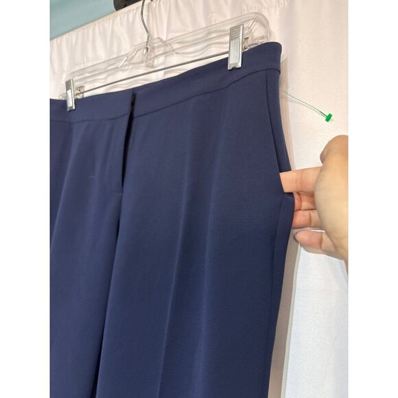 Lafayette 148 Navy Blue Manhattan Straight Leg Trousers Size 6 Womens Business C - Picture 3 of 7